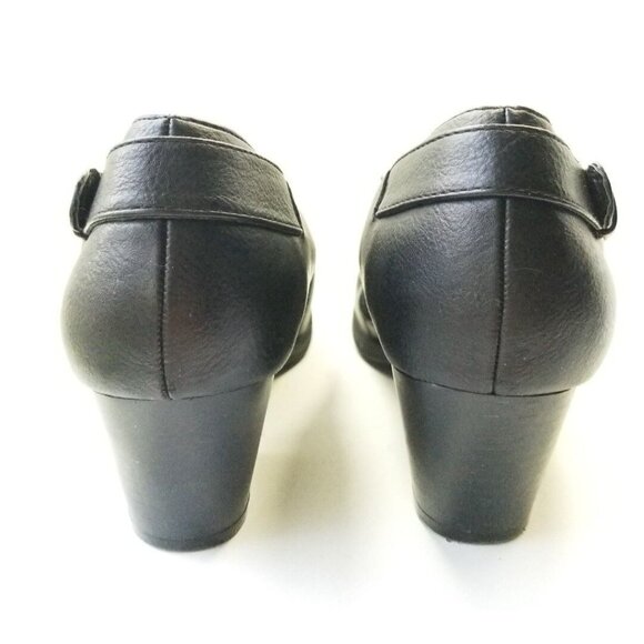 Kim Roger's Mazy Bootie Women's Size 10 Black Leather Ankle Booties - Picture 7 of 9